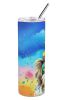 Bearded Collie Hippie Dawg Stainless Steel Skinny Tumbler Vacuum Double Walled Reusable Insulated Tumbler Travel Cup for Coffee Cocktails Gift with Li