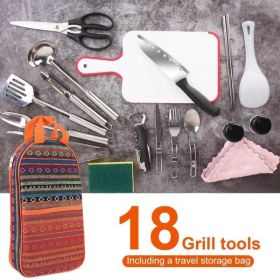 19-Piece Camping Cooking Gear Kit (Option: 19Piece)