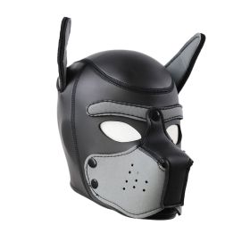 CR Rubber Dog Headgear (Option: Grey-M)