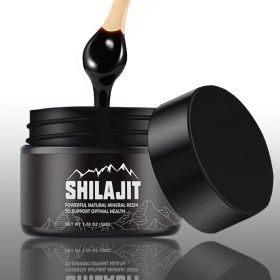 Shilajit Pure Himalayan  50 Grams Natural Organic Shilajit Resin,Golden Grade Shilajit Supplement For Men And Women With 80 Trace Minerals & Fulv (Color: Black)