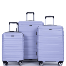 3 Piece Suitcase Set PC Lightweight And Durable Expandable Carrying Case With Two Hooks, Double Swivel Wheels, TSA Lock, 21-25-29 Light Purple (Option: Light purple)