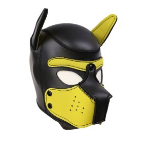 CR Rubber Dog Headgear (Option: Yellow-M)