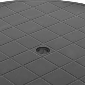 vidaXL Patio Table Anthracite 35" Plastic (Option: as picture)