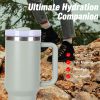 40oz V2 large capacity tumbler,  With Handle And Straw Lid
