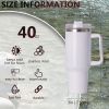 40oz large capacity tumbler With Handle And Straw Lid