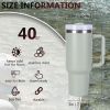 40oz V2 large capacity tumbler,  With Handle And Straw Lid